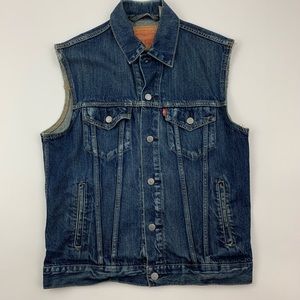 EUC Levis Levi Strauss Trucker Denim Jean Vest M